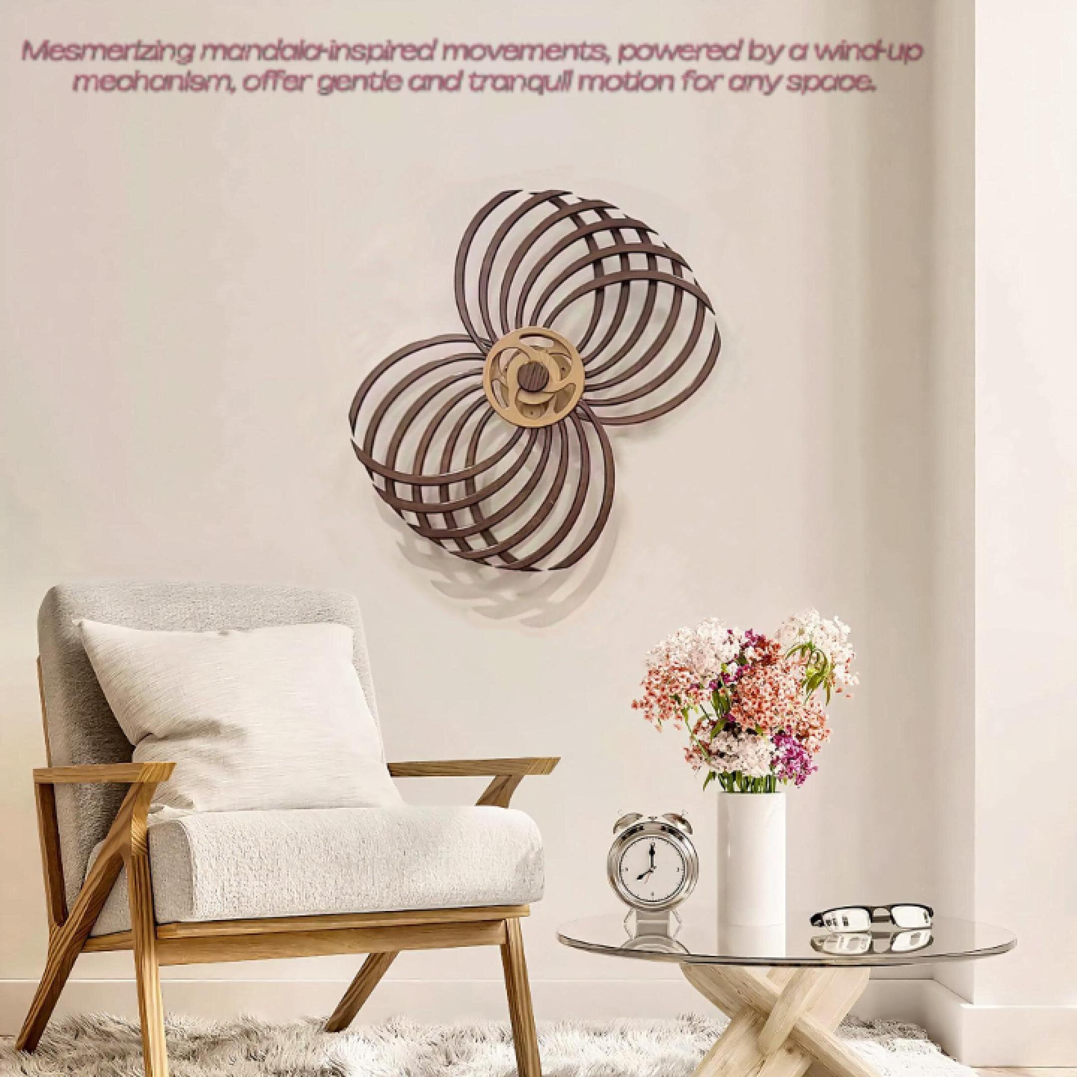 GLIART Kinetic Wall Art - Handcrafted Wooden Moving Sculpture